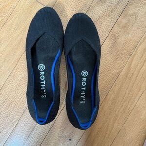 Rothy's Women's Black and Blue Loafers size 9